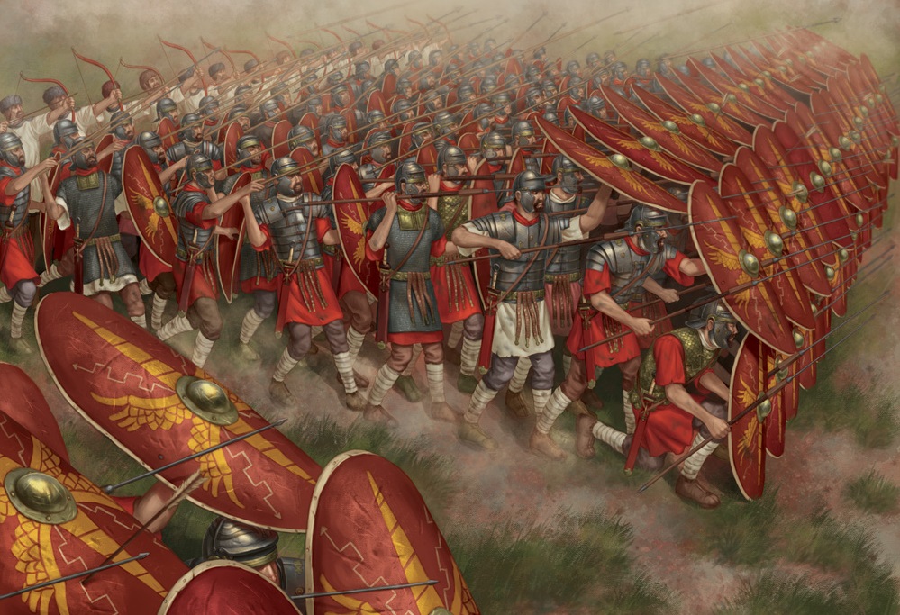 上图:著名的罗马步兵方阵(Roman infantry tactics),是罗马军团(Roman legion)的基本作战单位,以其严明的纪律和强大的战斗力征服了地中海沿岸。罗马步兵方阵的战斗力来自他们严明的纪律,基督的精兵也要「循规蹈矩」(西二5),信心才能「坚固」(西二5)。保罗为神「颠狂」,却为人「谨守」(林后五13),强调教会中「凡事都要规规矩矩地按着次序行」(林前十四40),因为「先知的灵原是顺服先知的」(林前十四32)。我们若光有传福音的热情和爱心,却随心所欲、不讲规矩,结果必然会在异端和仇敌面前一败涂地。