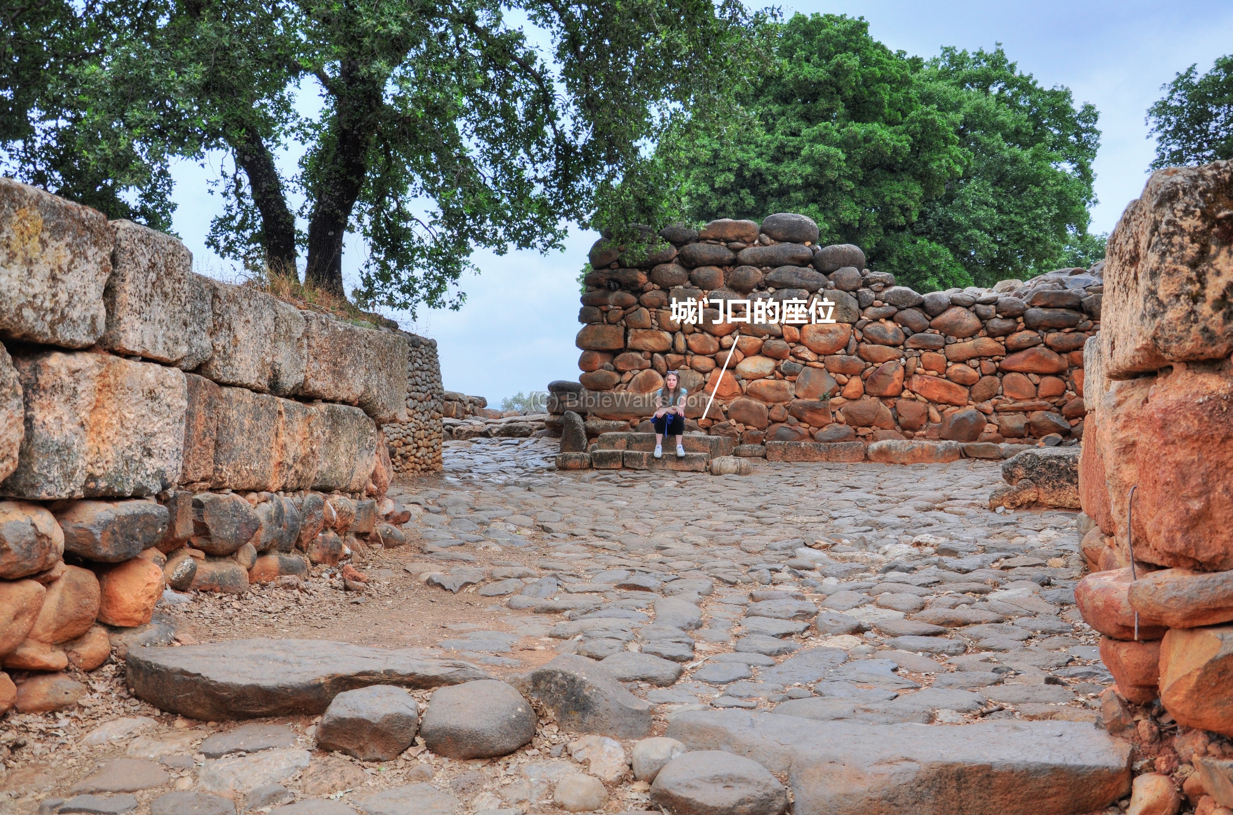 上图:但城遗址(Tel Dan)城门口的座位,用于礼仪、诉讼。