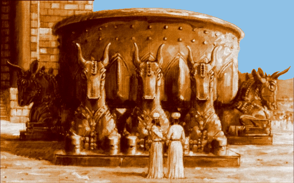 上图:所罗门的铜海示意图。